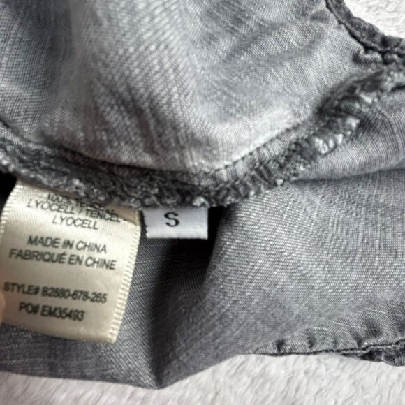 Cloth & Stone Women's Long Sleeve V-Neck Pullover Casual Blouse Gray Small - Picture 4 of 8